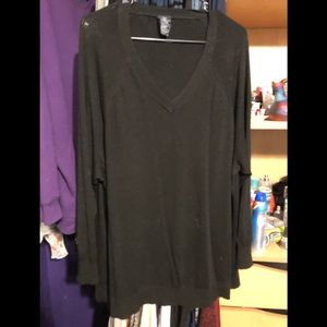 Black v neck sweater
